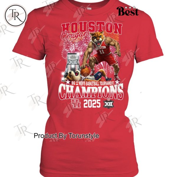 Houston Cougars Big 12 Men’s Basketball Tournament Champions 2025 Limited Edition T-Shirt