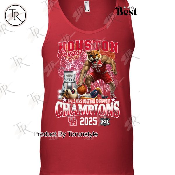 Houston Cougars Big 12 Men’s Basketball Tournament Champions 2025 Limited Edition T-Shirt