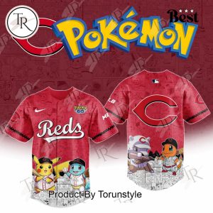2025 Cincinnati Reds Pokemon Go Special Edition Baseball Jersey