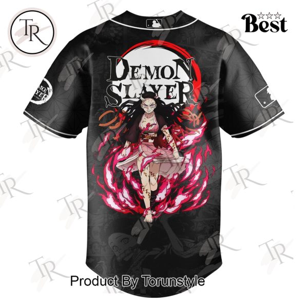 New Collection Nezuko Kamado Demon Slayer x MLB 2025 Limited Edition Baseball Jersey