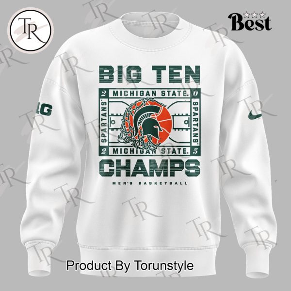 2025 Michigan State Spartans Basketball Big Ten Conference Men’s Basketball Champs Limited Edition Hoodie