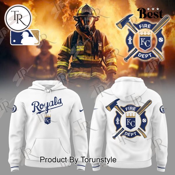 Kansas City Royals 2025 Firefighter Appreciation Night Limited Edition Hoodie – White