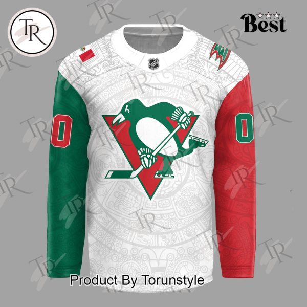 2025 Pittsburgh Penguins Mexican Heritage Night Custom Name Limited Edition Hockey Jersey