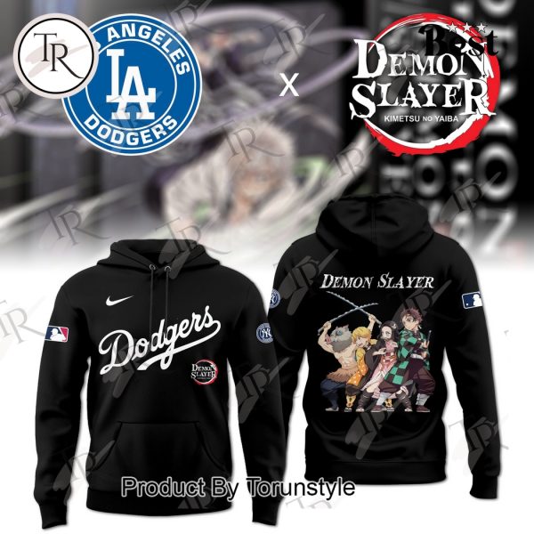 Los Angeles Dodgers Demon Slayer 2025 Limited Edition Hoodie – Black