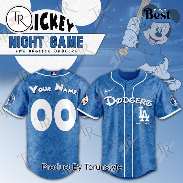 Los Angeles Dodgers Mickey Night Game 2025 Custom Name Limited Edition Hoodie