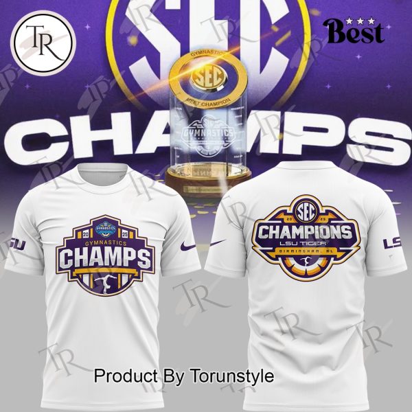 LSU Tigers SEC Women’s Gymnastics Champions 2025 Limited Edition Hoodie – White