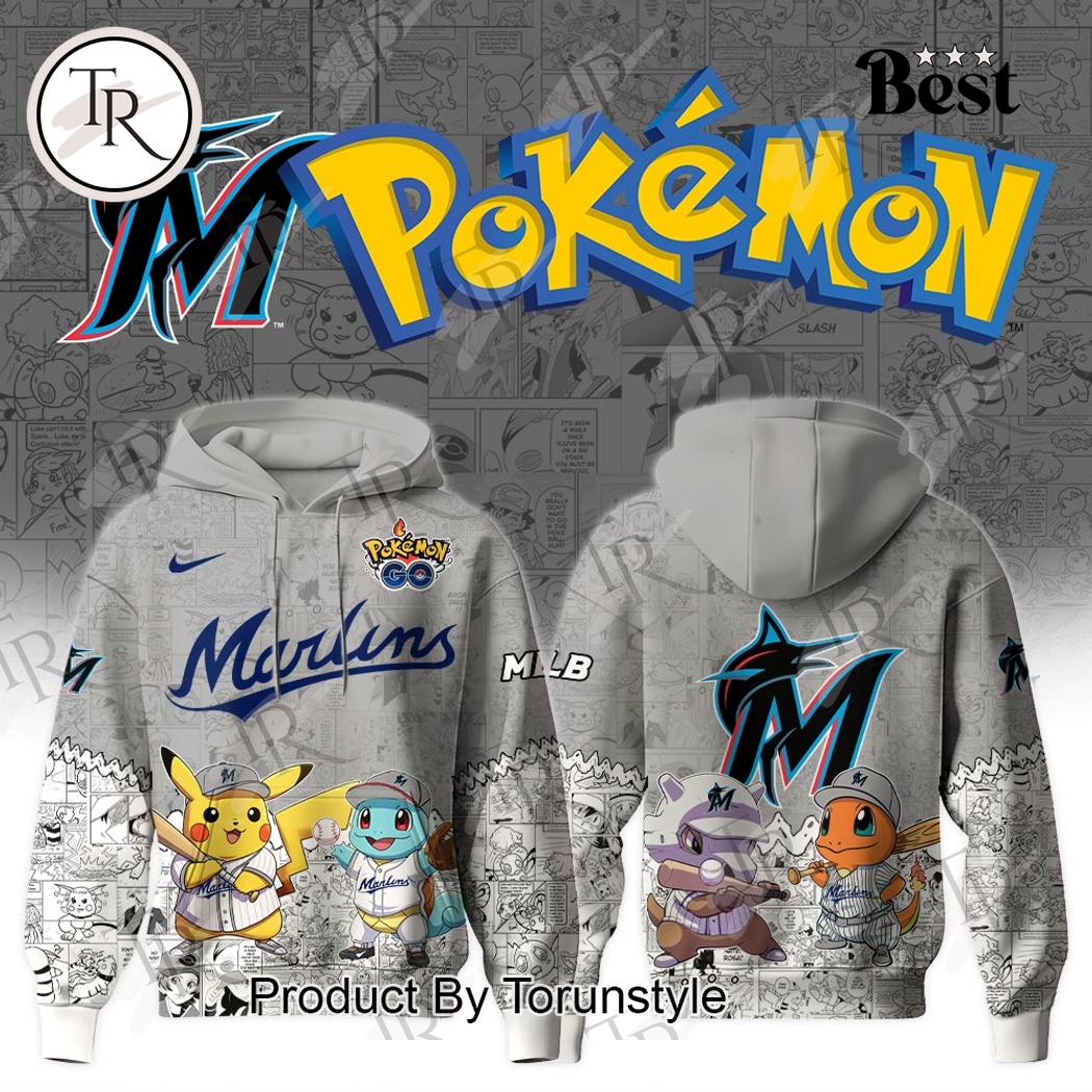 Miami Marlins 2025 Pokemon Go New Limited Edition Hoodie Miami Marlins 2025 Pokemon Go New Limited Edition Hoodie