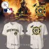 Milwaukee Brewers 2025 Firefighter Appreciation Night Limited Edition Baseball Jersey – Blue