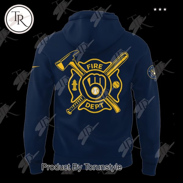 Milwaukee Brewers 2025 Firefighter Appreciation Night Limited Edition Hoodie – Blue