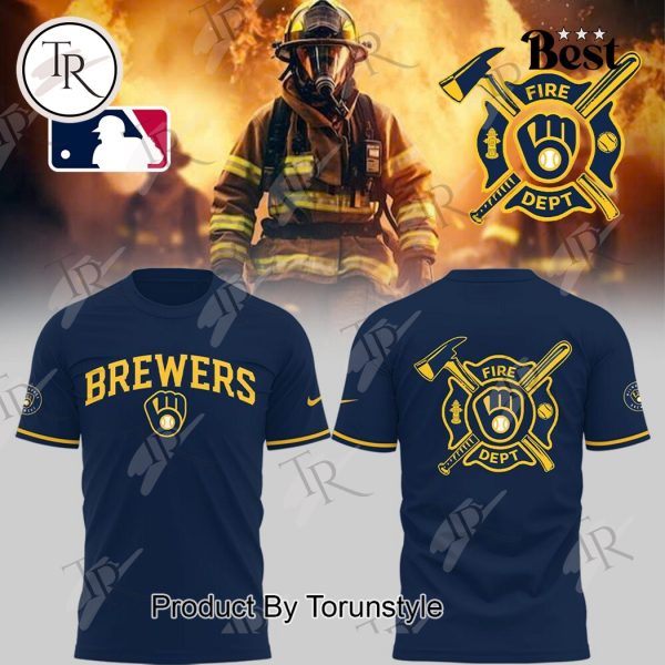 Milwaukee Brewers 2025 Firefighter Appreciation Night Limited Edition Hoodie – Blue