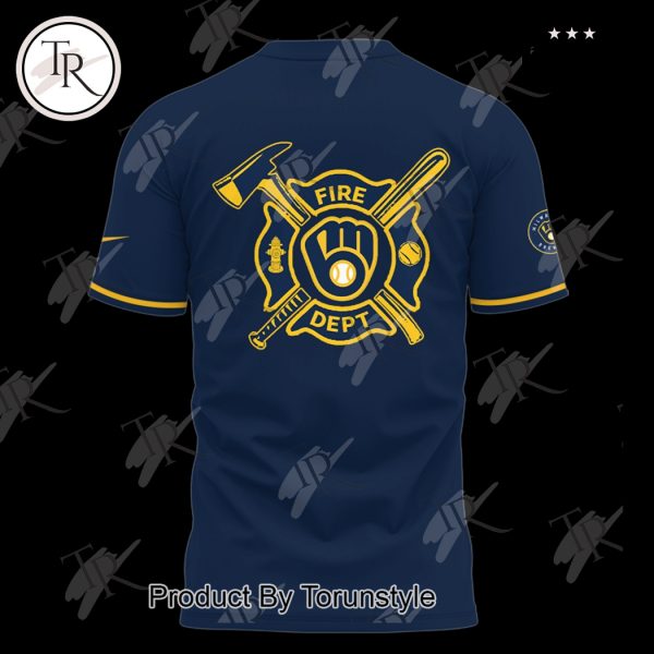 Milwaukee Brewers 2025 Firefighter Appreciation Night Limited Edition Hoodie – Blue