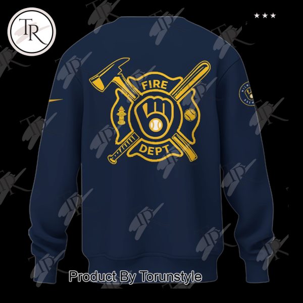 Milwaukee Brewers 2025 Firefighter Appreciation Night Limited Edition Hoodie – Blue