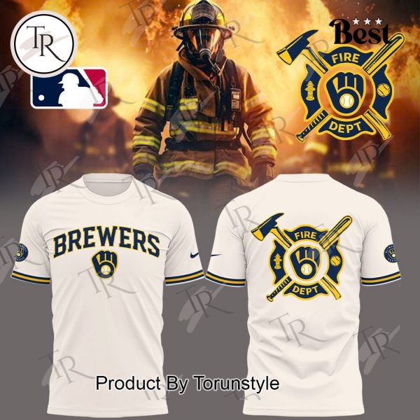 Milwaukee Brewers 2025 Firefighter Appreciation Night Limited Edition Hoodie – White