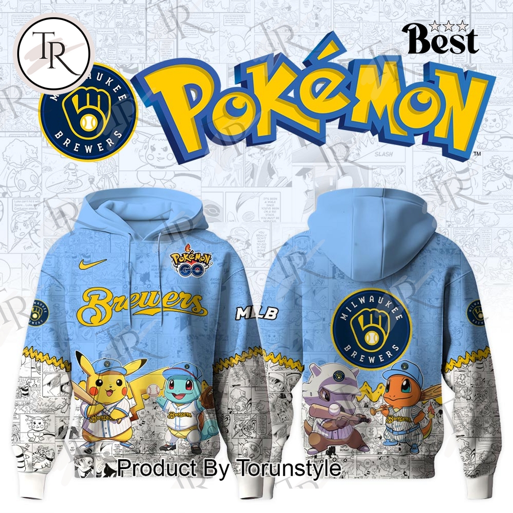 Milwaukee Brewers 2025 Pokemon Go New Limited Edition Hoodie Milwaukee Brewers 2025 Pokemon Go New Limited Edition Hoodie