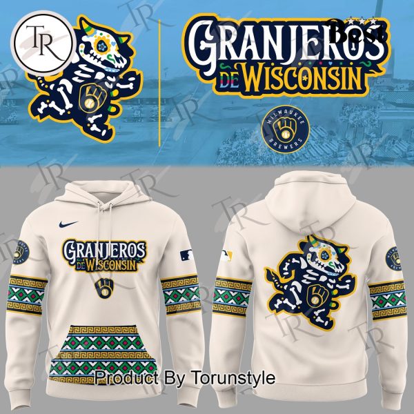 Milwaukee Brewers Granjeros De Wisconsin 2025 Special Edition Hoodie – White