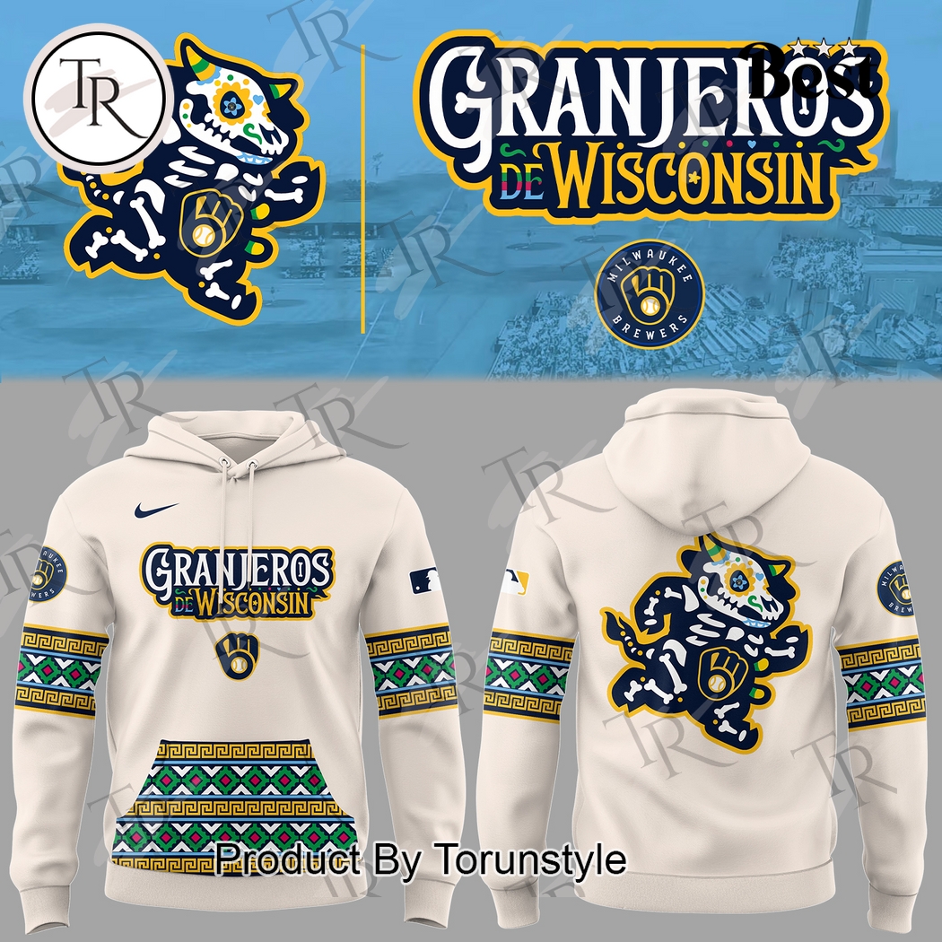 Milwaukee Brewers Granjeros De Wisconsin 2025 Special Edition Hoodie - White Milwaukee Brewers Granjeros De Wisconsin 2025 Special Edition Hoodie - White