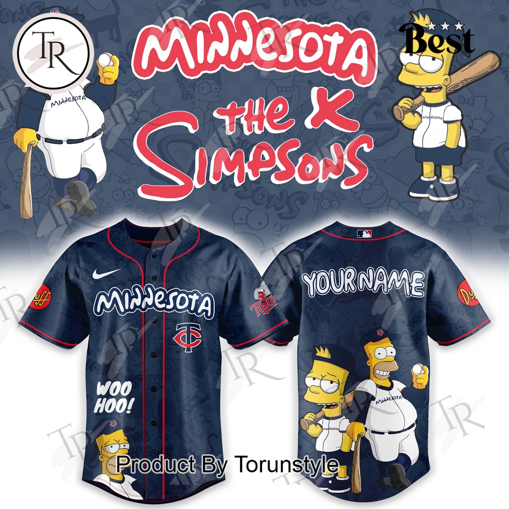 Minnesota Twins The Simpsons Heritage 2025 Custom Name Limited Edition Baseball Jersey Minnesota Twins The Simpsons Heritage 2025 Custom Name Limited Edition Baseball Jersey