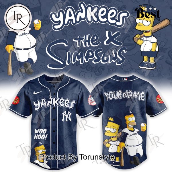 New York Yankees The Simpsons Heritage 2025 Limited Edition Baseball Jersey – Blue