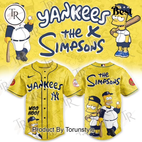 New York Yankees The Simpsons Heritage 2025 Limited Edition Baseball Jersey – Yellow