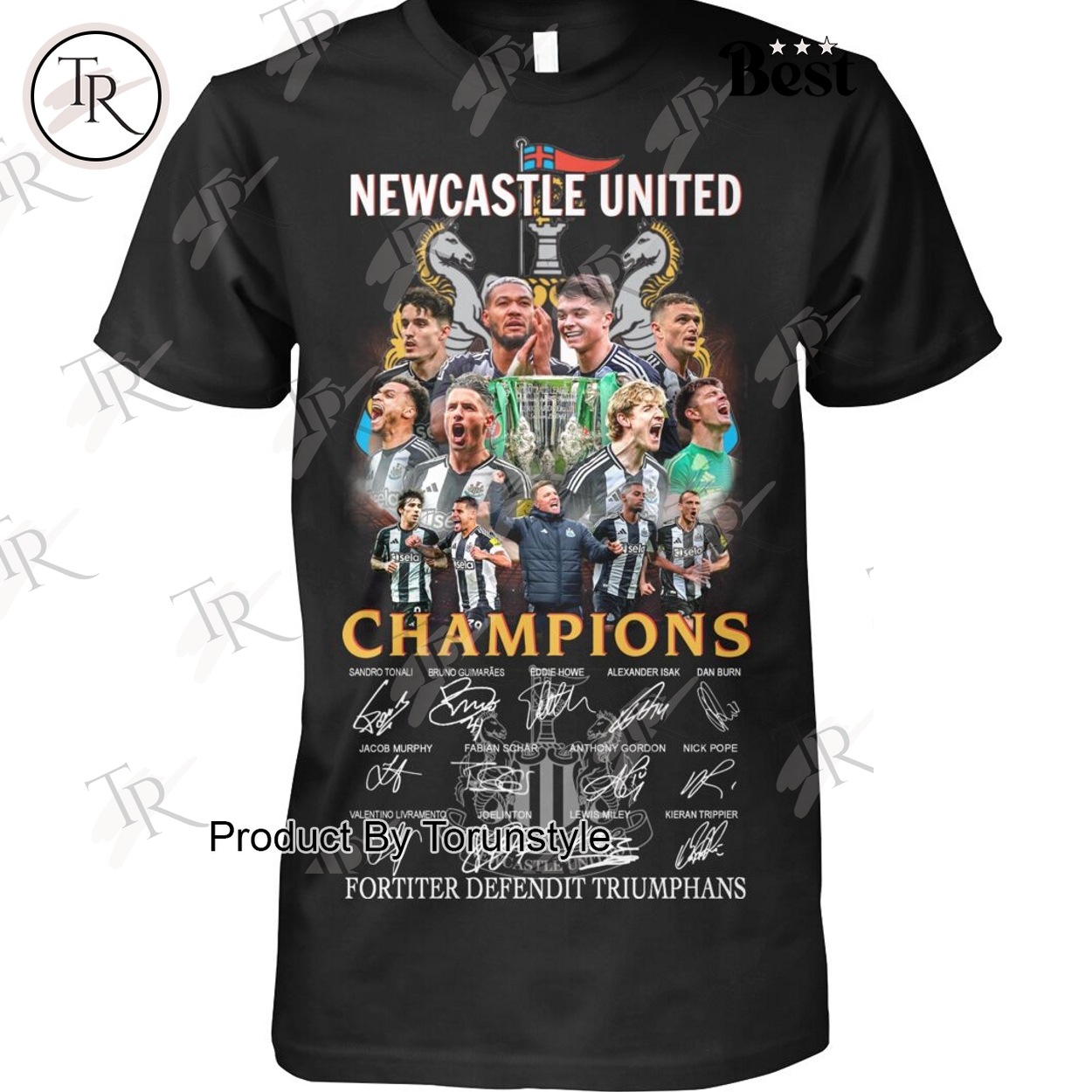 Newcastle United F.C Champions 2025 Fortiter Defendit Triumphans Limited Edition T-Shirt Newcastle United F.C Champions 2025 Fortiter Defendit Triumphans Limited Edition T-Shirt