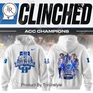 Duke Blue Devils 2025 ACC Men’s Tournament Basketball Champs Limited Edition Hoodie – White