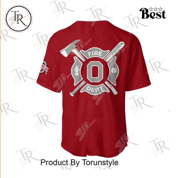 Ohio State Buckeyes Firefighter Appreciation Night 2025 Limited Edition Baseball Jersey – Red