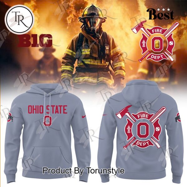 Ohio State Buckeyes Firefighter Appreciation Night 2025 Limited Edition Hoodie – Grey