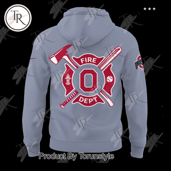 Ohio State Buckeyes Firefighter Appreciation Night 2025 Limited Edition Hoodie – Grey