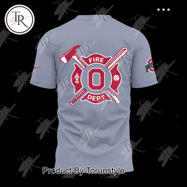 Ohio State Buckeyes Firefighter Appreciation Night 2025 Limited Edition Hoodie – Grey