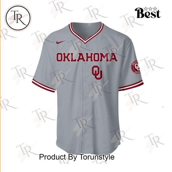 Oklahoma Sooners Firefighter Appreciation Night 2025 Limited Edition Baseball Jersey – Grey