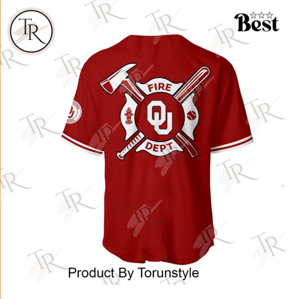 Oklahoma Sooners Firefighter Appreciation Night 2025 Limited Edition Baseball Jersey – Red