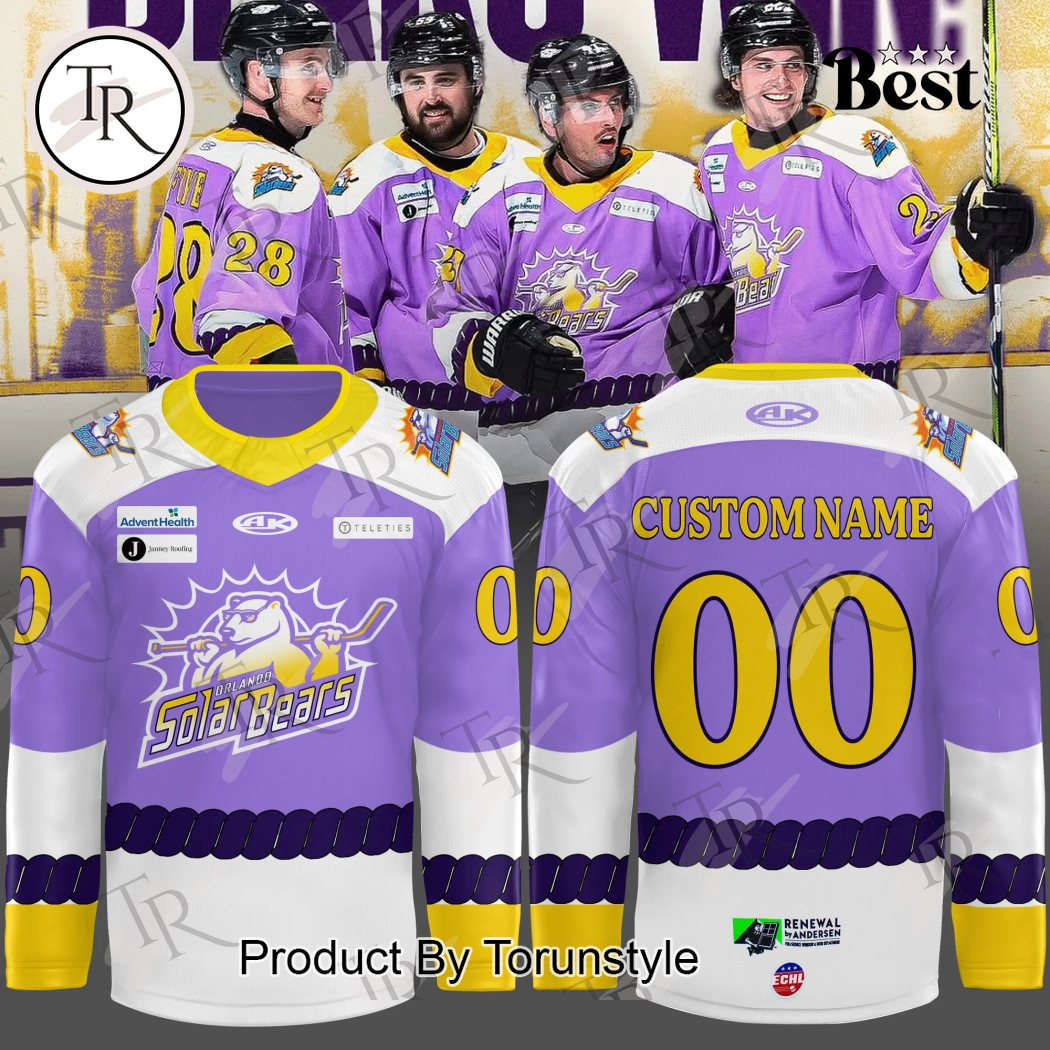 Orlando Solar Bears 2025 New City Edition Custom Name Hockey Jersey Orlando Solar Bears 2025 New City Edition Custom Name Hockey Jersey