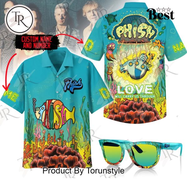 Phish Love Will Carry Us Through 2025 Custom Name Limited Edition Hawaiian Shirt