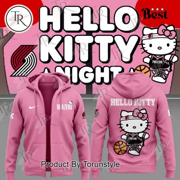 Portland Trail Blazers 2025 Hello Kitty Night Hoodie