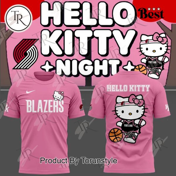 Portland Trail Blazers 2025 Hello Kitty Night Hoodie