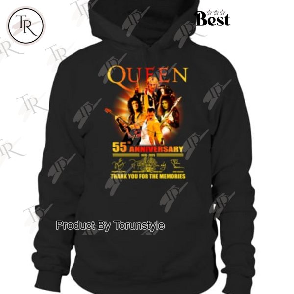 Queen 55th Anniversary 1970-2025 Thank You For The Memories Limited Edition T-Shirt