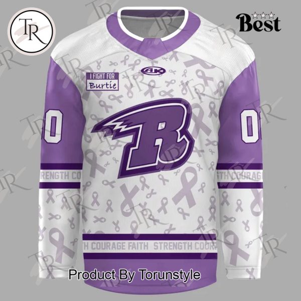 Rapid City Rush Hockey Fights Cancer 2025 Custom Name Limited Edition Hockey Jersey