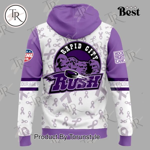 Rapid City Rush Hockey Fights Cancer 2025 Limited Edition Hoodie