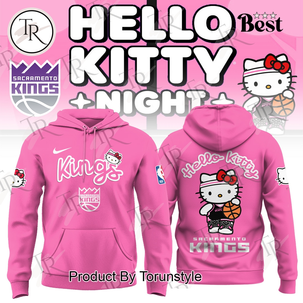 Sacramento Kings 2025 Hello Kitty Night Limited Edition Hoodie Sacramento Kings 2025 Hello Kitty Night Limited Edition Hoodie