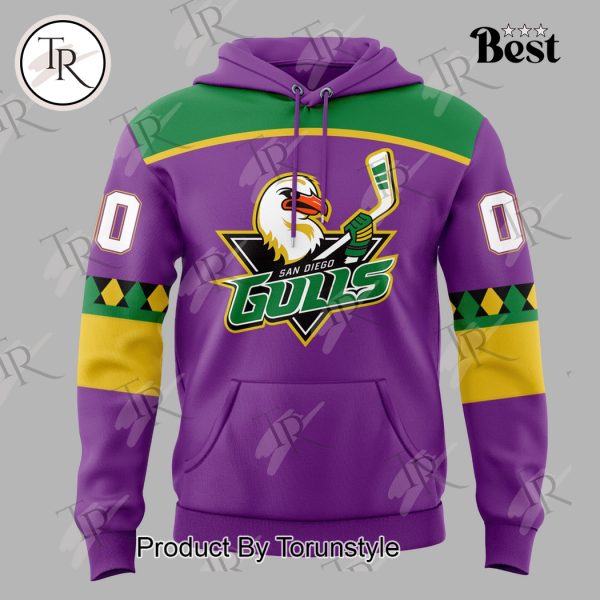 San Diego Gulls 2025 Mardi Gras Celebration Custom Name Hoodie