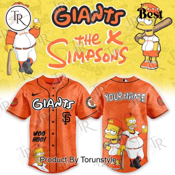 San Francisco Giants The Simpsons Heritage 2025 Custom Name Limited Edition Baseball Jersey