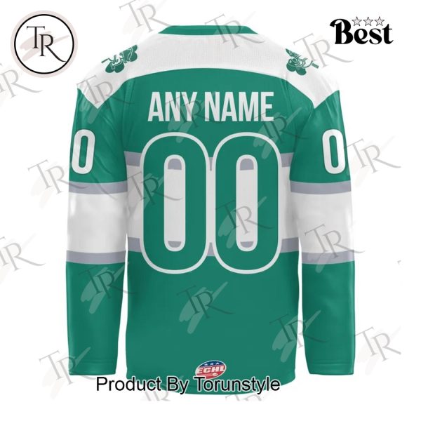 Savannah Ghost Pirates 2025 St. Patrick’s Day Custom Name Limited Edition Hockey Jersey