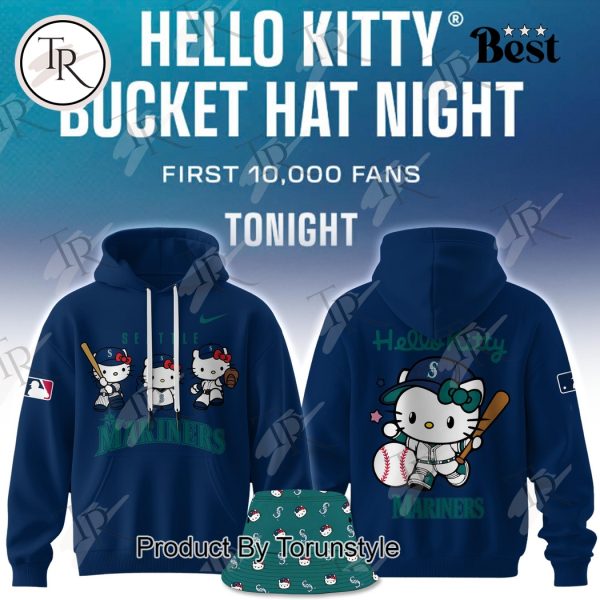 Seattle Mariners Hello Kitty Bucket Hat Night Special Edition Hoodie – Blue