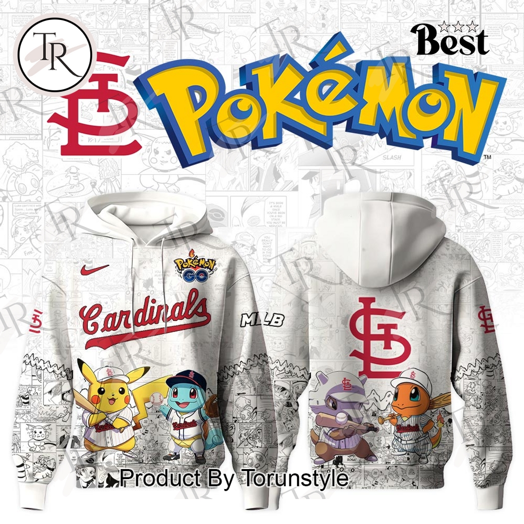 St.Louis Cardinals 2025 Pokemon Go New Limited Edition Hoodie St.Louis Cardinals 2025 Pokemon Go New Limited Edition Hoodie