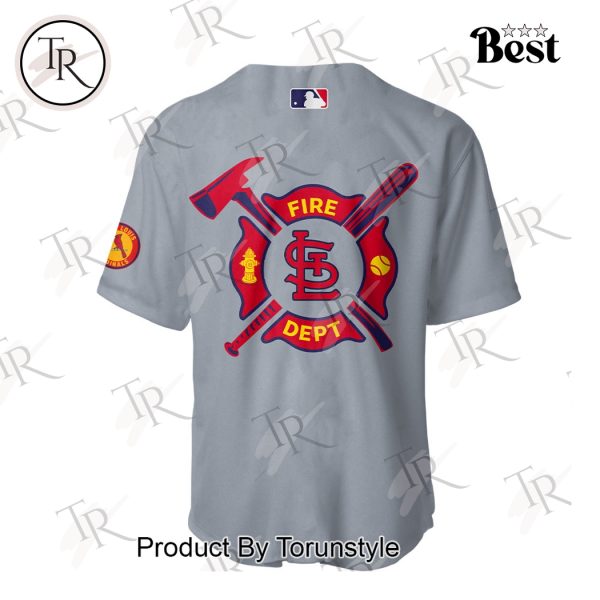 St. Louis Cardinals Firefighter Appreciation Night 2025 Limited Edition Baseball Jersey – Grey
