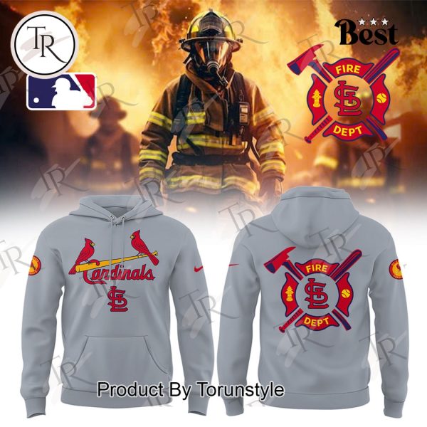 St. Louis Cardinals Firefighter Appreciation Night 2025 Limited Edition Hoodie – Grey