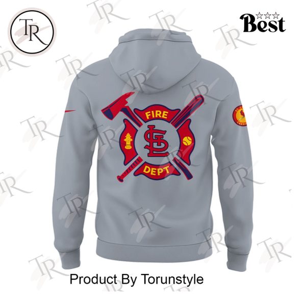 St. Louis Cardinals Firefighter Appreciation Night 2025 Limited Edition Hoodie – Grey