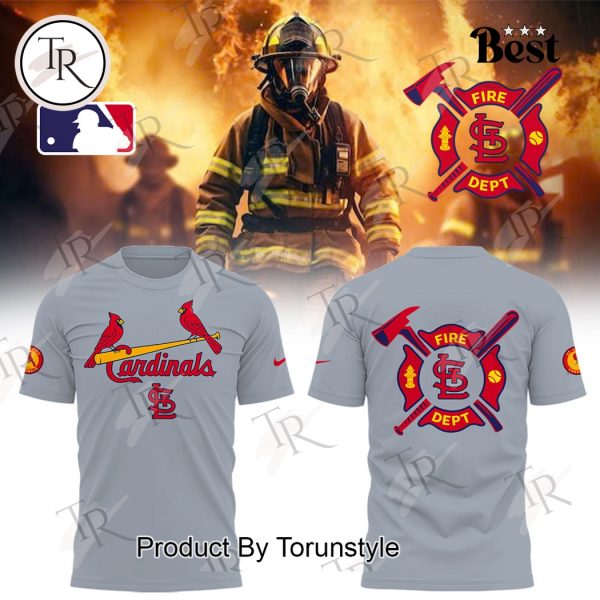 St. Louis Cardinals Firefighter Appreciation Night 2025 Limited Edition Hoodie – Grey