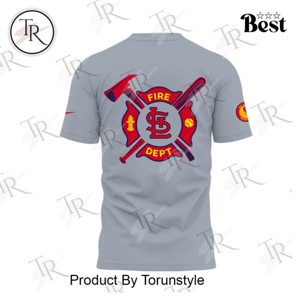 St. Louis Cardinals Firefighter Appreciation Night 2025 Limited Edition Hoodie – Grey