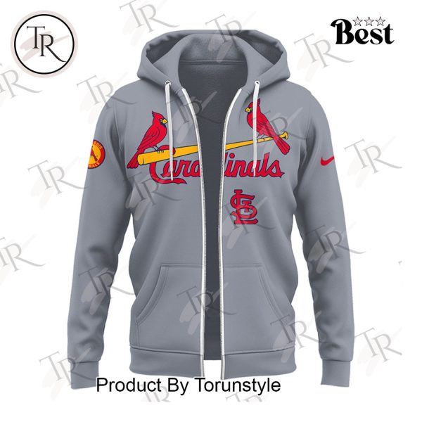 St. Louis Cardinals Firefighter Appreciation Night 2025 Limited Edition Hoodie – Grey